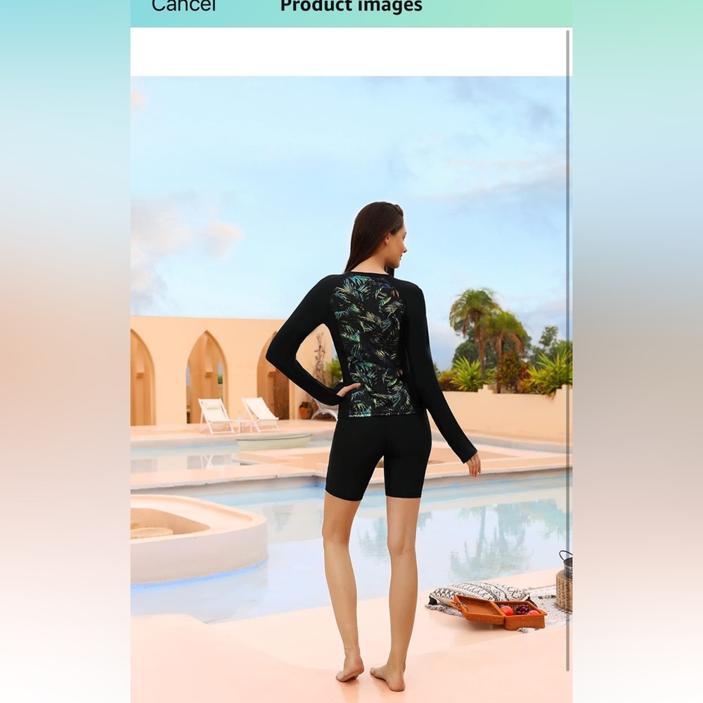 NWT GRACE KARIN Women's 3 Piece Jacket/ Shorts/Sports Bra/ Rash Guard UPF50+, S - Picture 4 of 13